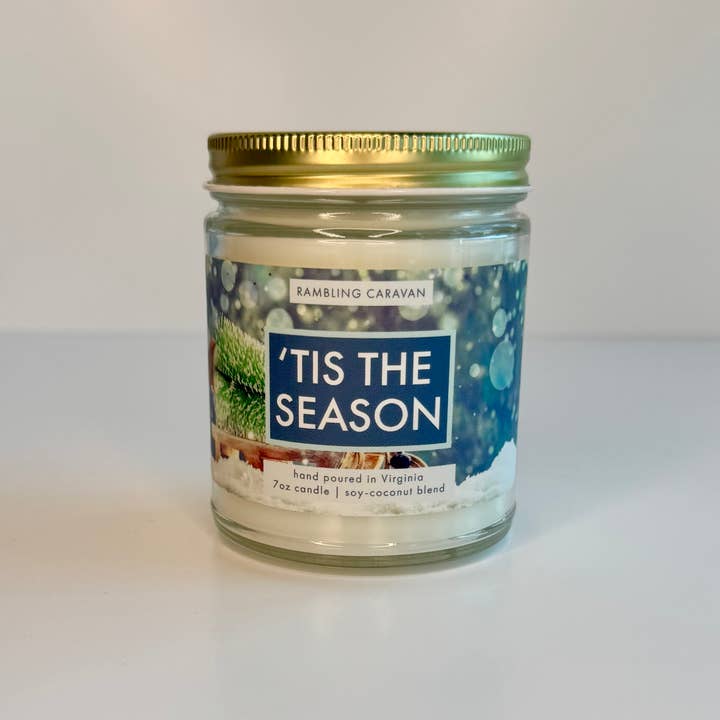 Rambling Caravan - Wholesale Jar/Filled Candle - Tis The Season Holiday Candle1