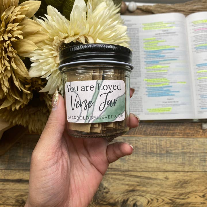 God's Love Spark's Hope Bible Verse Jar for wholesale by Dear Bold Believer