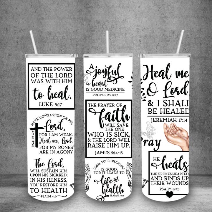 Wicked Flower Creations - Vente Gourde/bouteille isotherme - Gobelet White Bible Verse