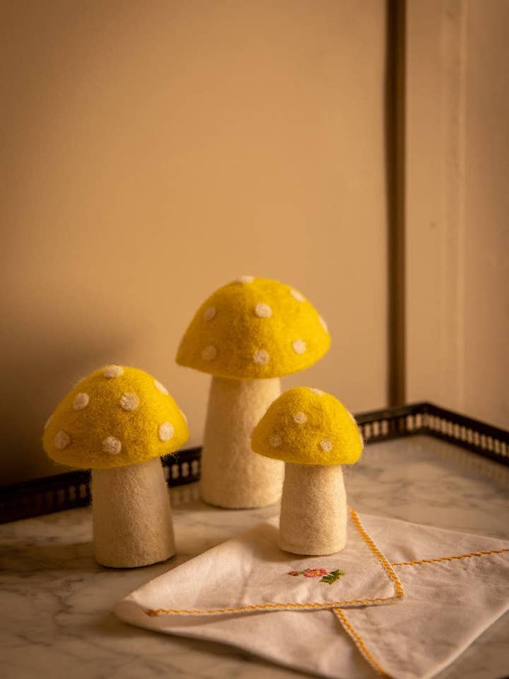 Cogumelo Dotty em Feltro (Conjunto de 5) por atacado de MUSKHANE