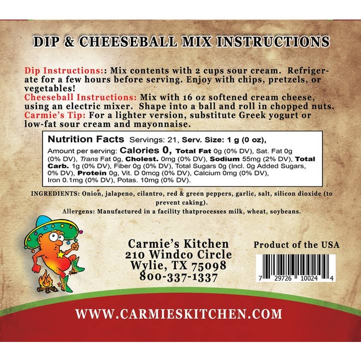 Carmie's Kitchen - Wholesale Dip - Spicy Chipotle Dip Mix2