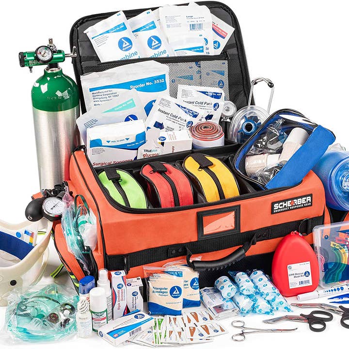 Scherber - Wholesale First Aid Kit - Scherber Ultimate First Responder Trauma kit O2 - Fully Stocked