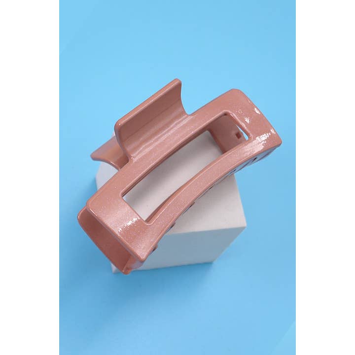 JOSSLYN by wall to wall - Wholesale Hair Clip - Women's - PEARLIZED RECTANGLE HAIR CLAW CLIPS | 40H655