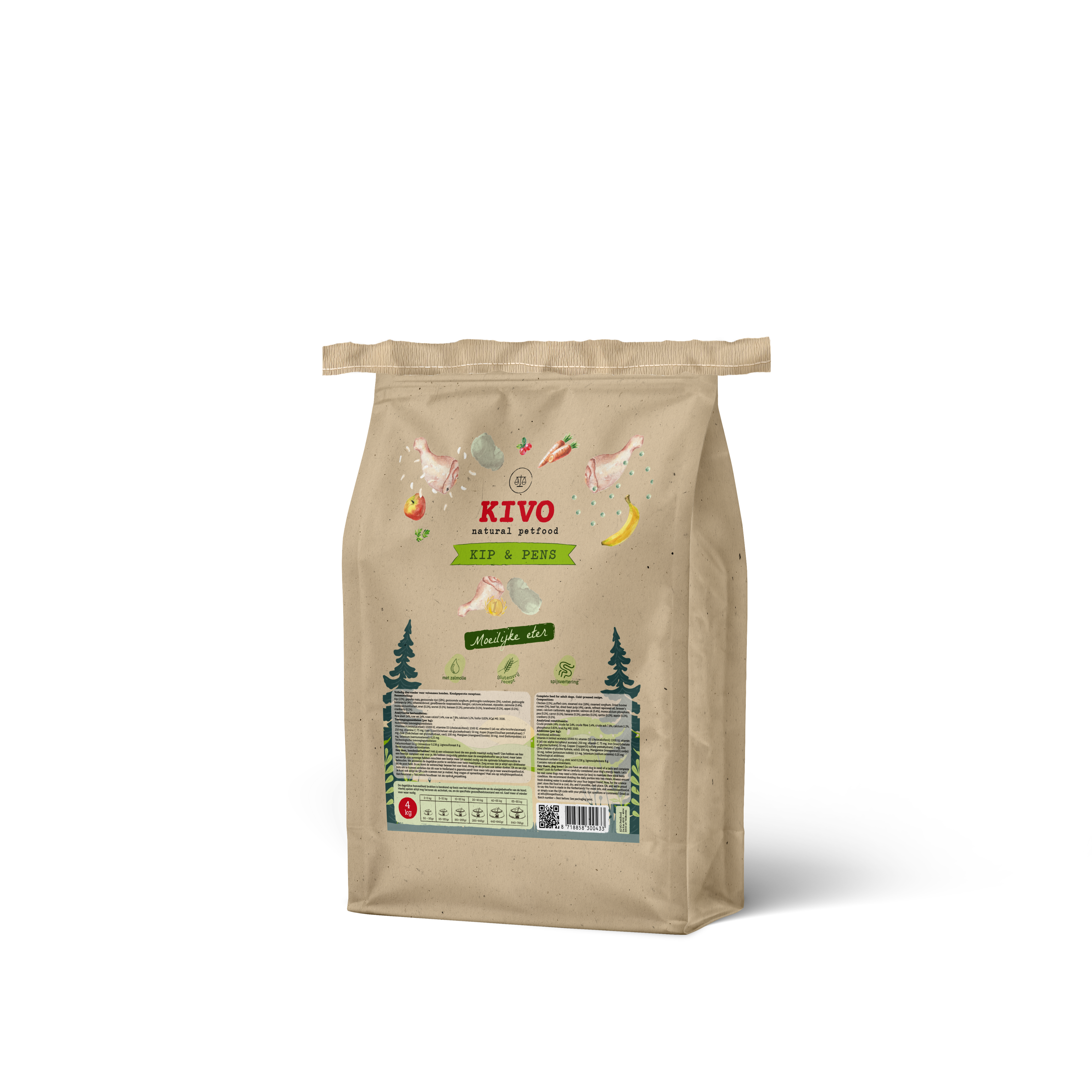 Kivo Petfood - Wholesale Pet Food - Dog - Chicken & Peas - Picky Eater - Cold Pressed - Gluten Free0