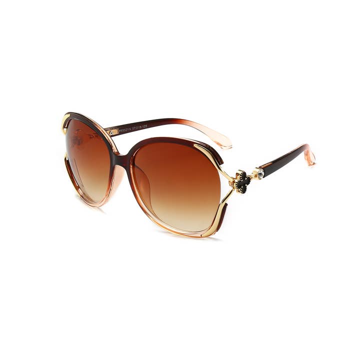 Trio Trading - Wholesale Sunglasses - Women's - Rhinestone Sunglasses For Women Big Lenses Assorted 12 Pack