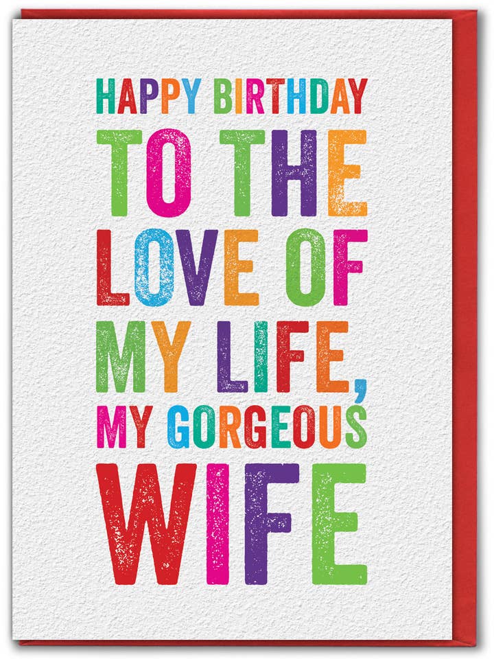 Biglietto Divertente in Vendita - Moglie Meravigliosa per la vendita all'ingrosso da parte di Brainbox Candy