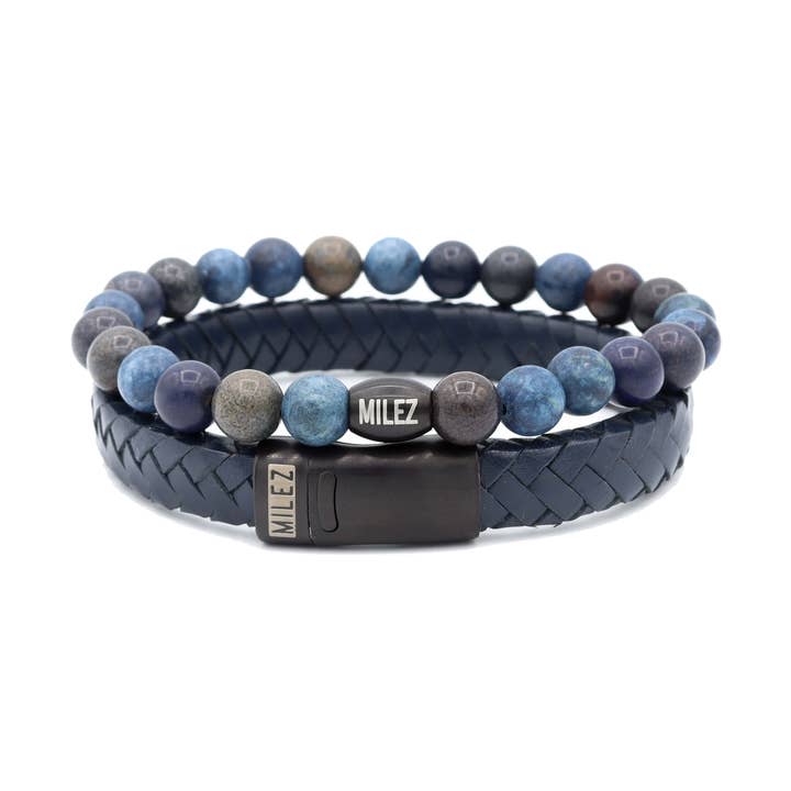 Conjunto 'Noite Marinha' - fecho preto por atacado de Milez