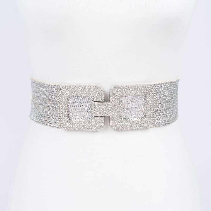 3AM BY H&D ACCESSORIES - Wholesale Belt - Women's - Rhinestone Elastic Belt5