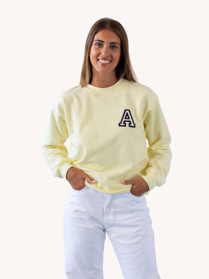 SWEAT LIGHT YELLOW | INITIALE MINI pour la vente par Anitials