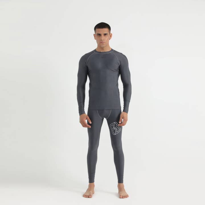 Ensemble de compression de base pour hommes - Gris pour la vente par B-FIT Fashion LTD