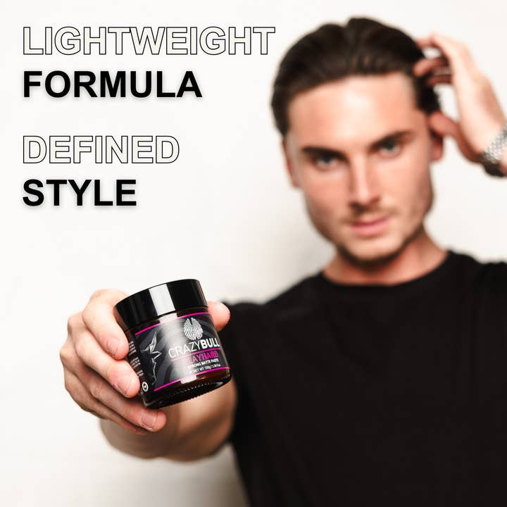 CRAZY BULL HAIR PRODUCTS - Wholesale Hair Styling Gel/Mousse - Crazy Bull Play Hard Strong Matte Styling Paste 6 Pack5