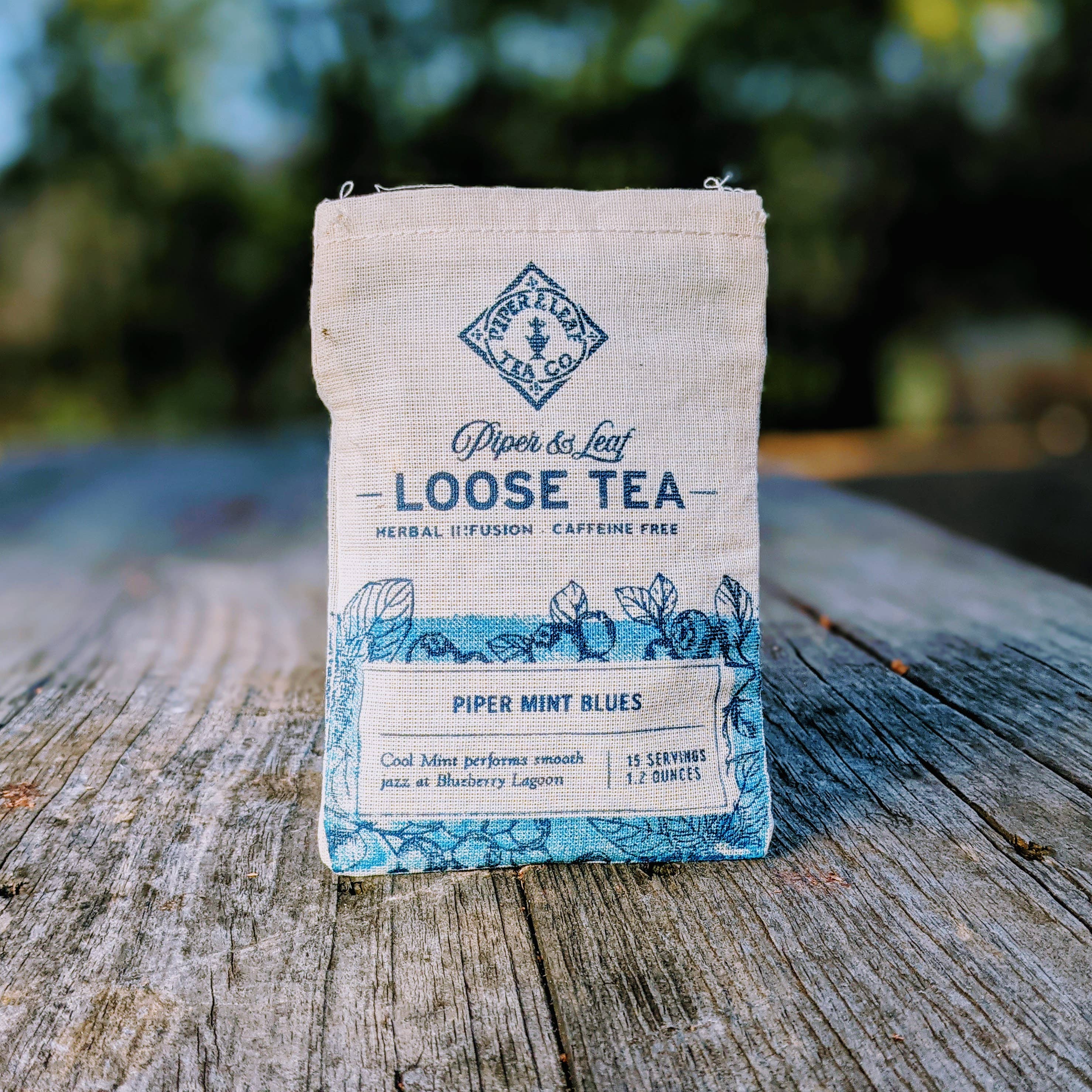 Piper & Leaf Artisan Tea Co - Wholesale Loose Tea - Piper Mint Blues Loose Leaf - 15 Servings1