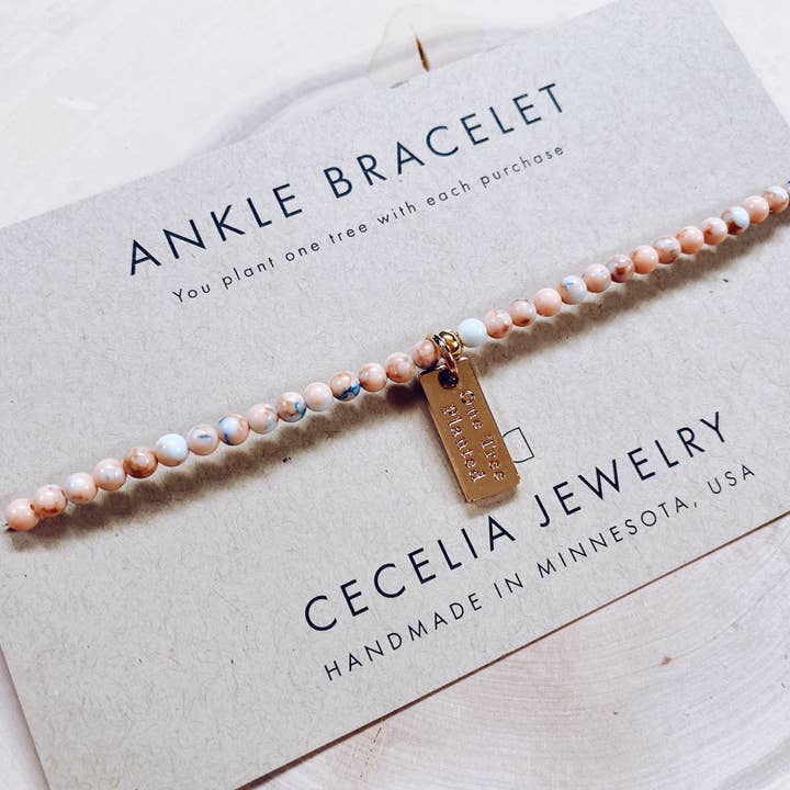 Genuine Gemstone Ankle Bracelets- Last Call for wholesale by Cecelia Designs Jewelry