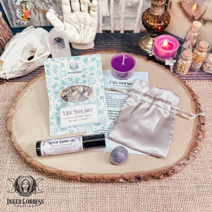 I See Your Shit Spell Kit- Psychic Awareness for wholesale by Inked Goddess Creations