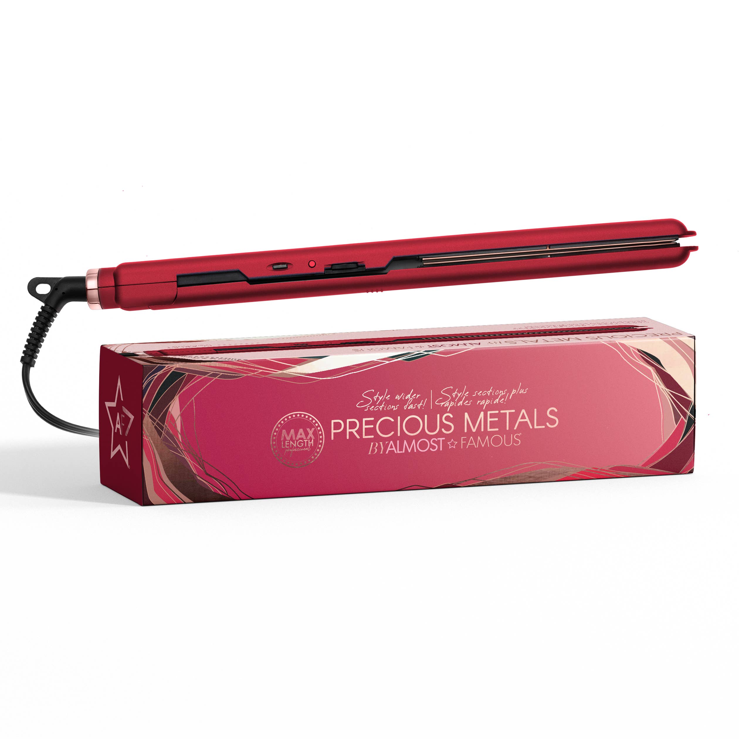 Almost Famous - Wholesale Straightener/Flat Iron - MaxLength 1" Flat Iron with Rose Gold Titanium Plates4