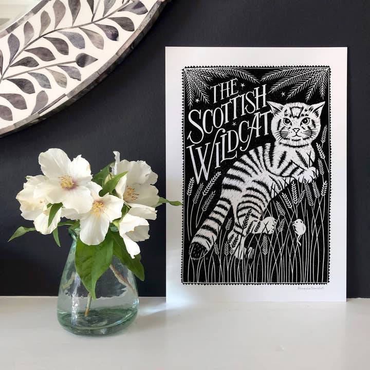 Alexandra Snowdon – wholesale Art print – Scottish Wildcat Print5