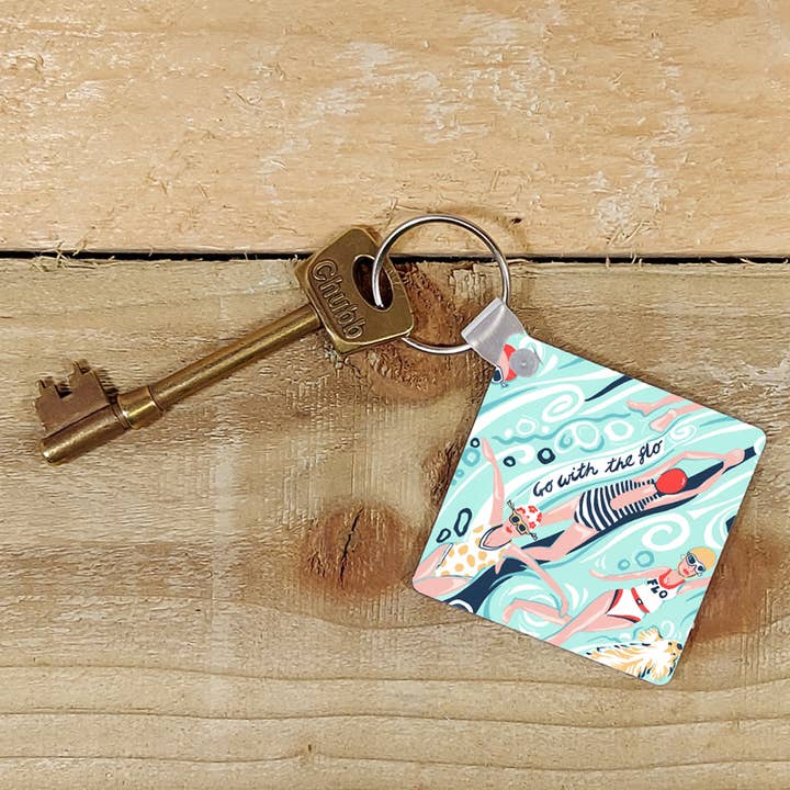 Port and Lemon - Wholesale Keychain - Unisex - Keyring Go With The Flo