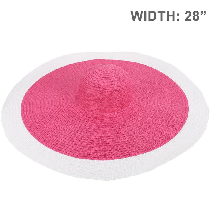 SP Sophia Collection - Wholesale Straw Hat - Women's - Floppy Oversized Wide Brim Straw Woven Sun Hat 1