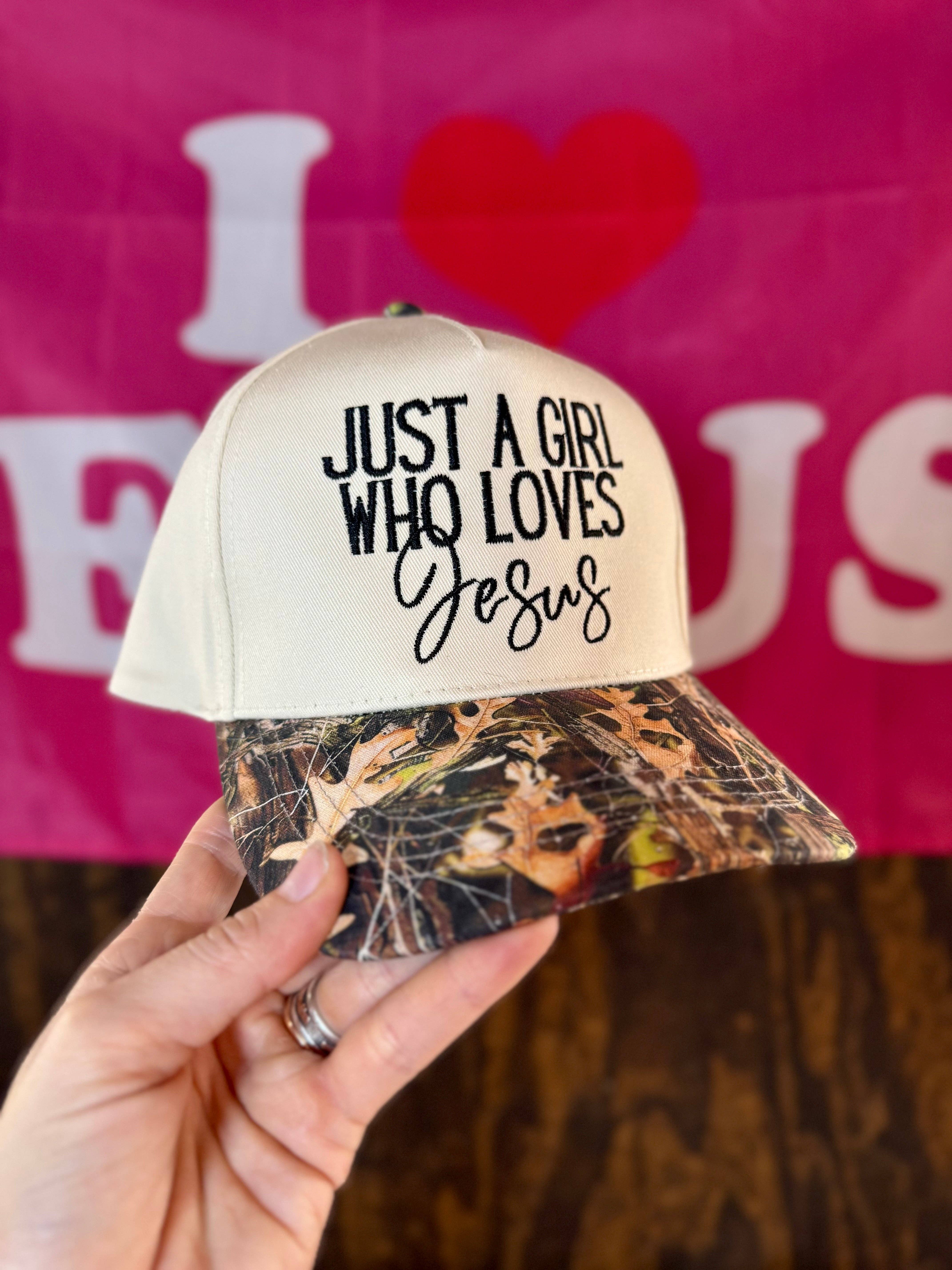 Gospel Gear Co – Großhandel Basecap – Unisex – Nur ein Mädchen, das Jesus liebt, bestickter Hut2