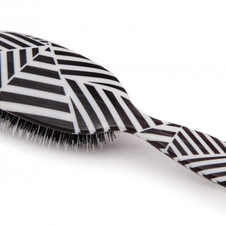 Rock & Ruddle Boar Bristle Hairbrush Black & White Wedges for wholesale by Rock & Ruddle
