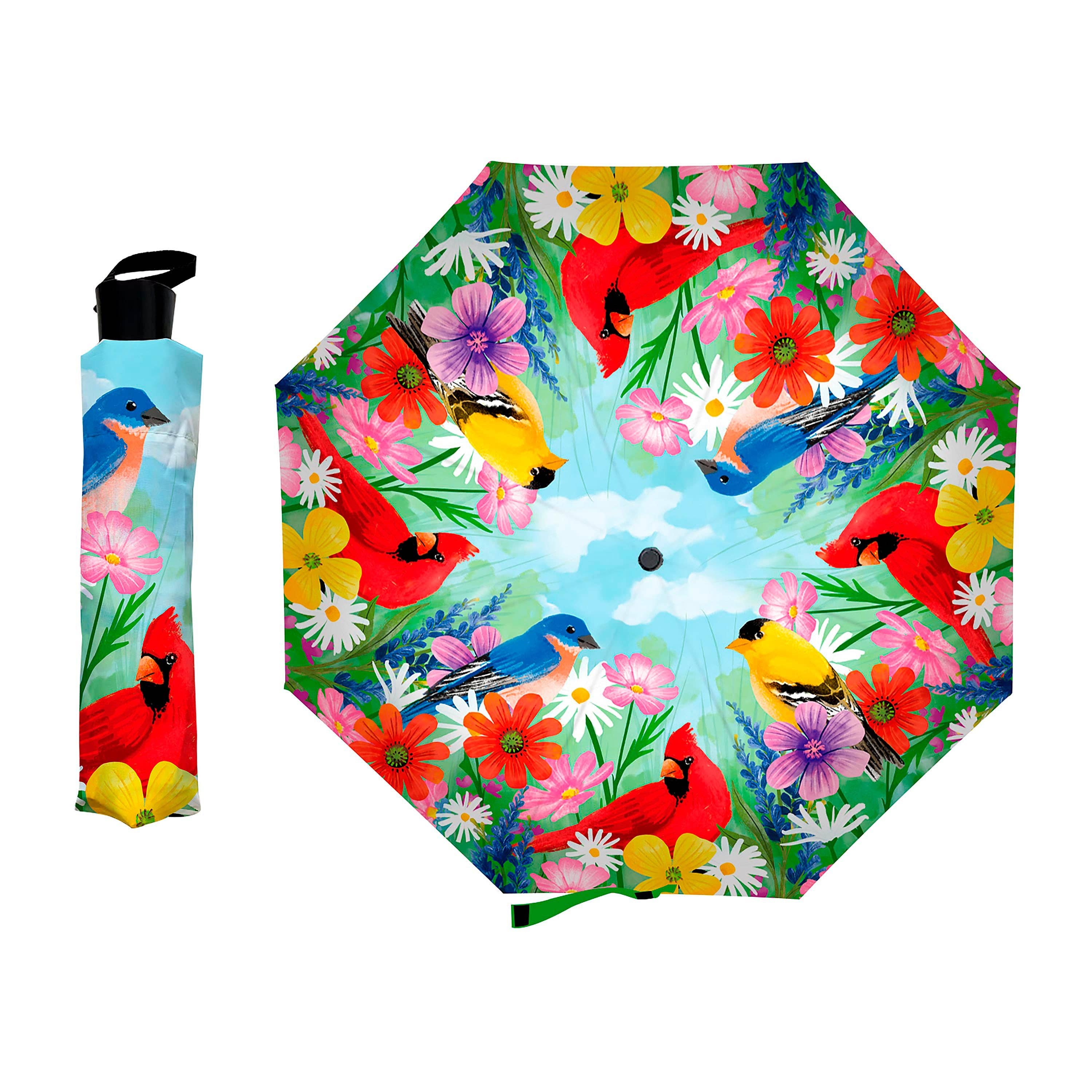 Evergreen Enterprises - Wholesale Umbrella - Women's - Feathered Trio Compact Manual Umbrella0