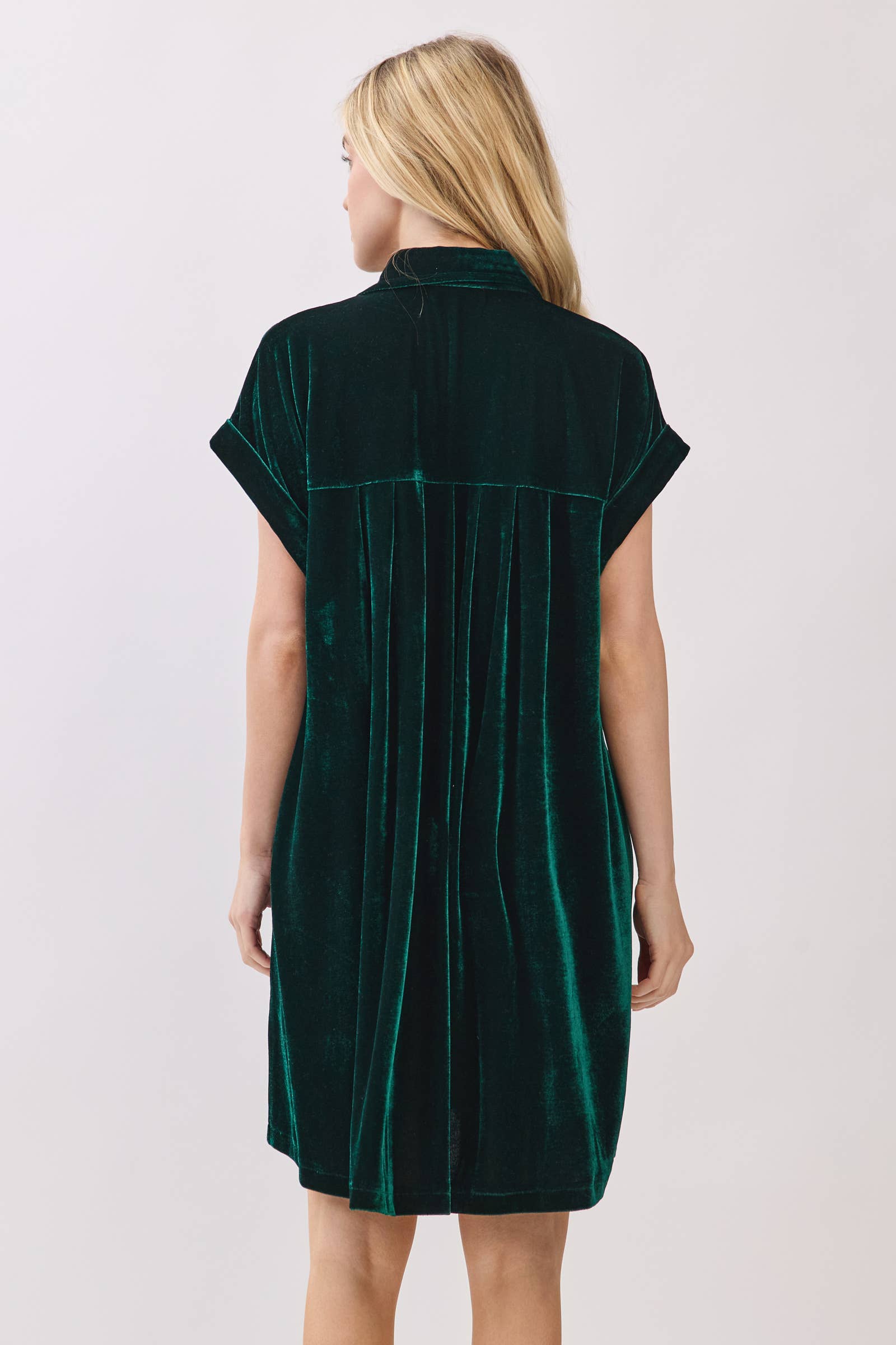 Sewn and Seen - Vente Robe – femme - Robe plissée en velours16