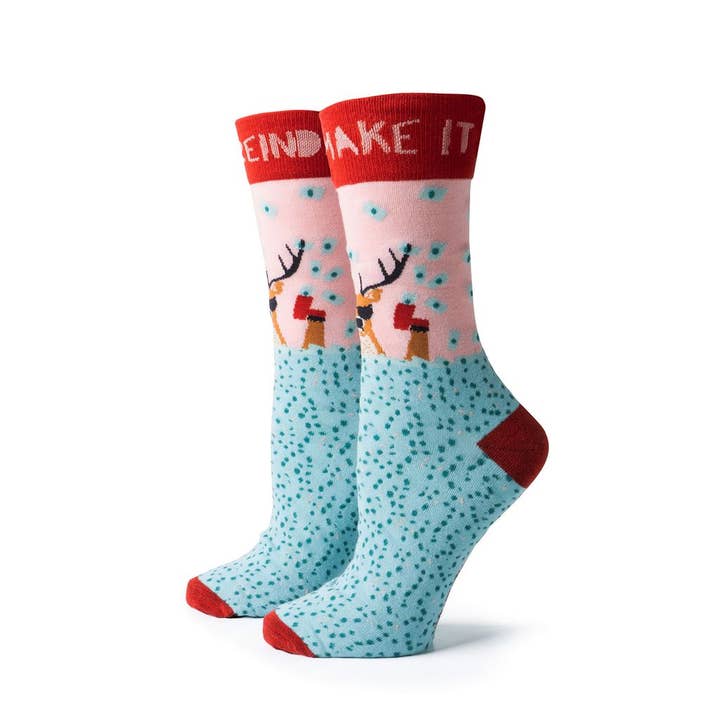 DM Merchandising - Wholesale Gift Tag - Two Left Feet Holiday Gift Card and Sock Set