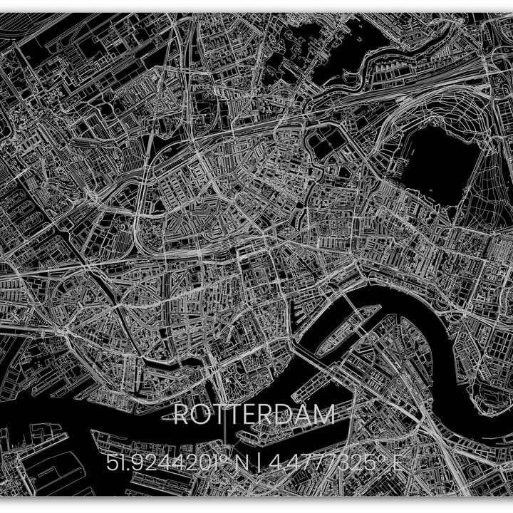 Brandthout. - Wholesale Map - Metal citymap Rotterdam
