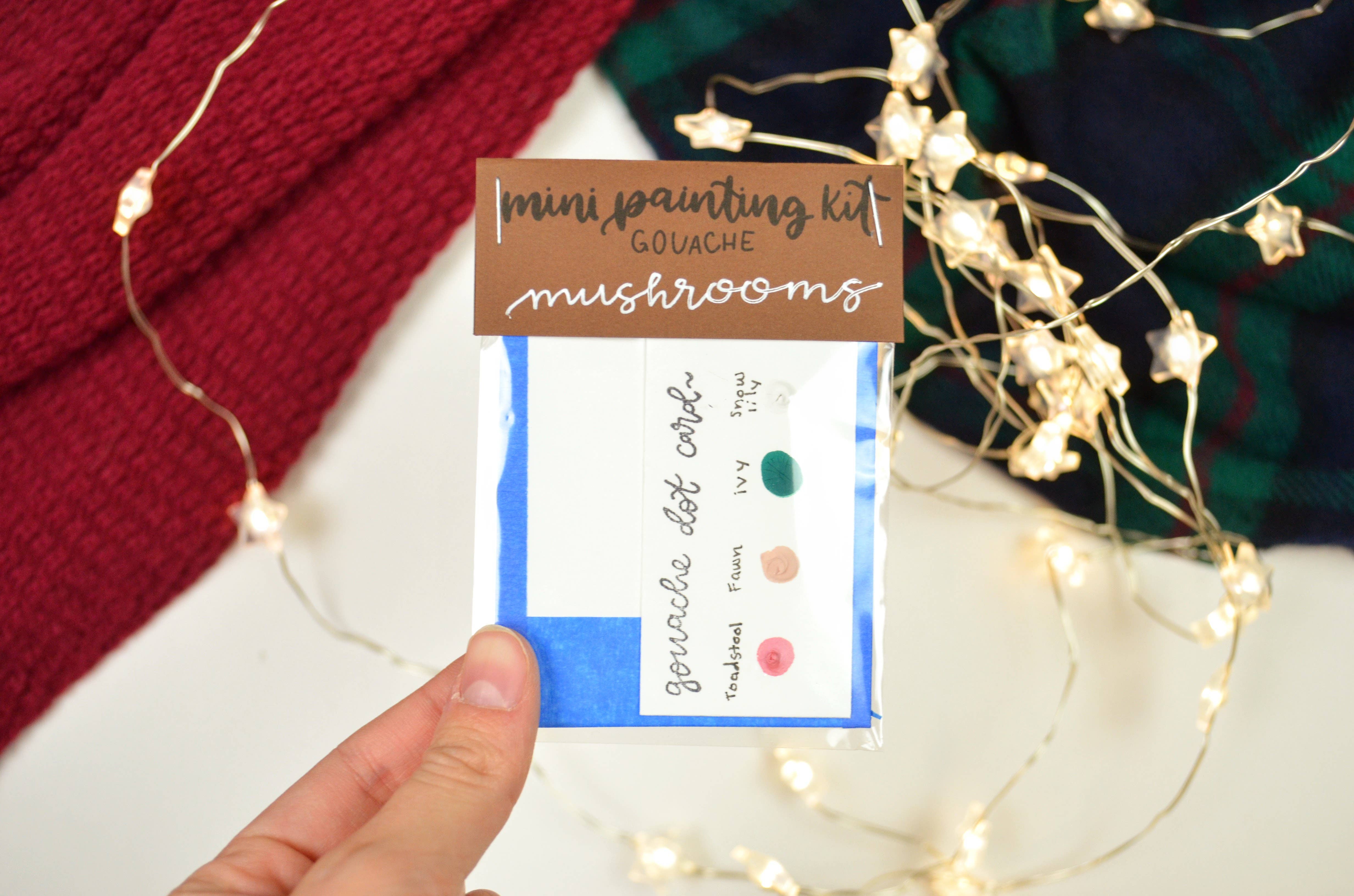 Lavender Chai Co. - Venta al por mayor Kit de manualidades - Mini kit de pintura: setas3