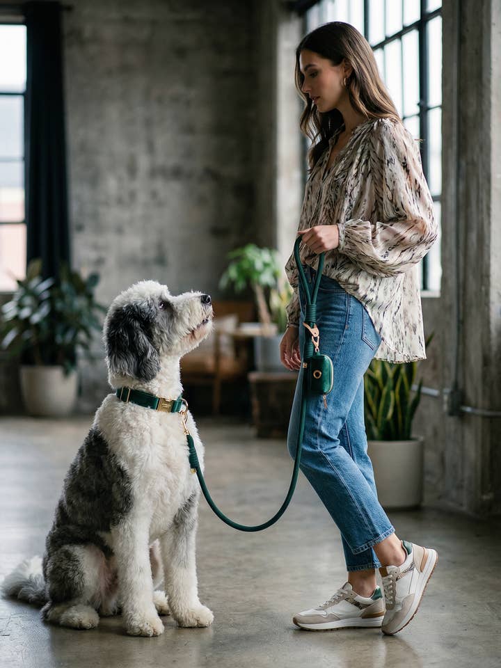 Velvet Walk Set - Fir for wholesale by Barking Fancy