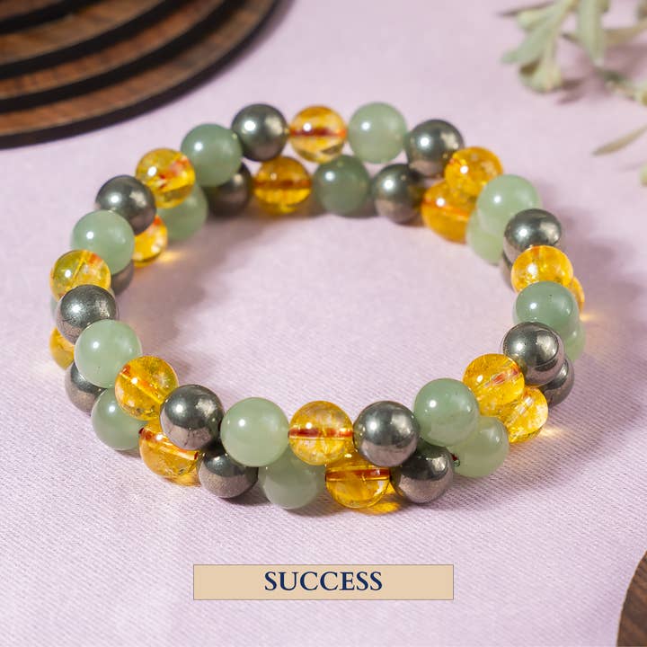 Pulseras Curativas | ÉXITO Y PROSPERIDAD | Pulsera de Cristal para venta al por mayor de Soothing Crystals
