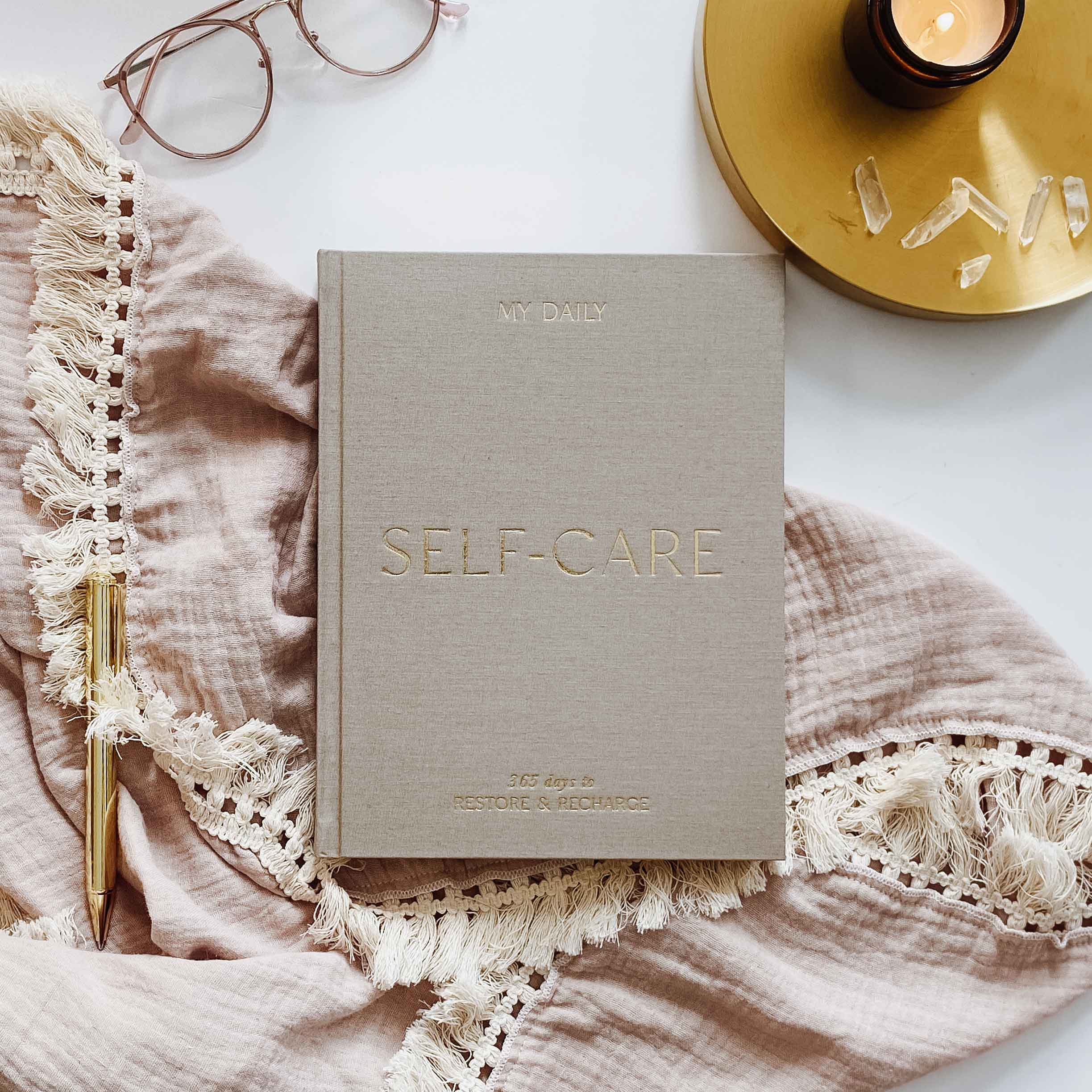 Blush And Gold – wholesale Journal/diary – My Daily Self-Care (Pebble) intentions and gratitude journal6