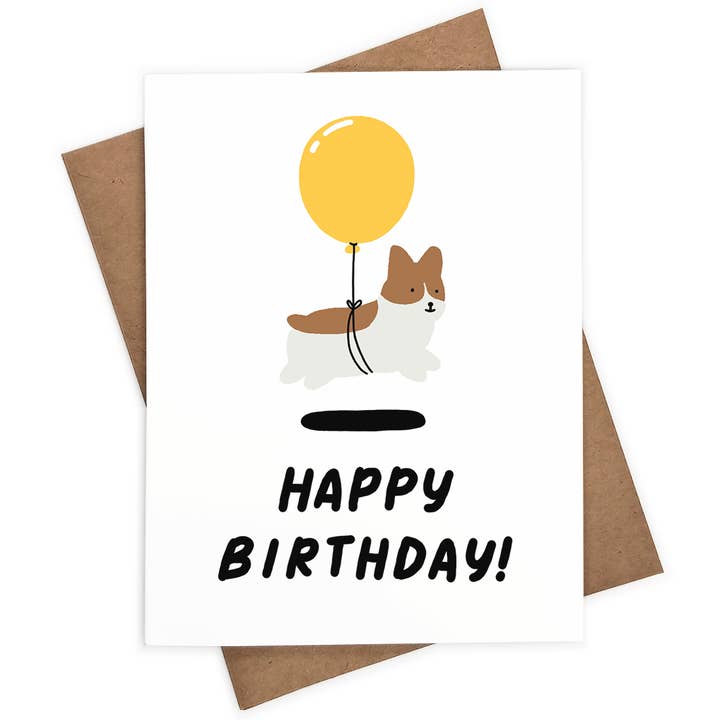 Corgi Dog Birthday Card | Cute Pet Lover Greeting for wholesale by iej studio