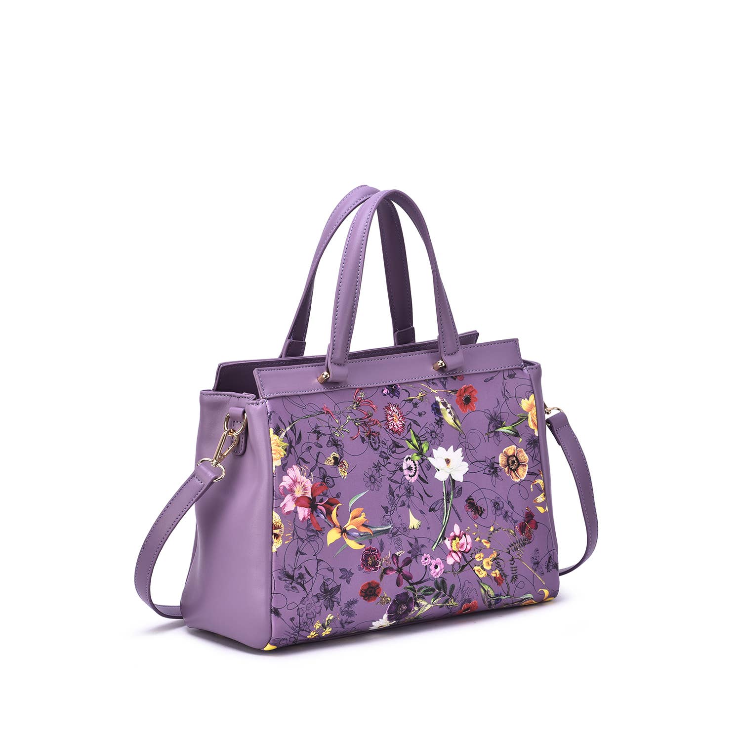 Mellow World - Vendita all'ingrosso Cartella - Donna - Borsa a tracolla Stellan con stampa floreale3