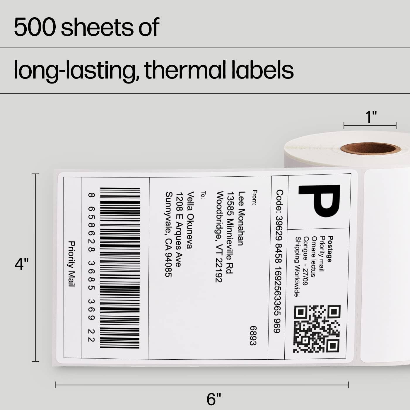 HP - Wholesale Gift Tag Label - HP Direct Thermal Shipping Labels Multipurpose Thermal Label29