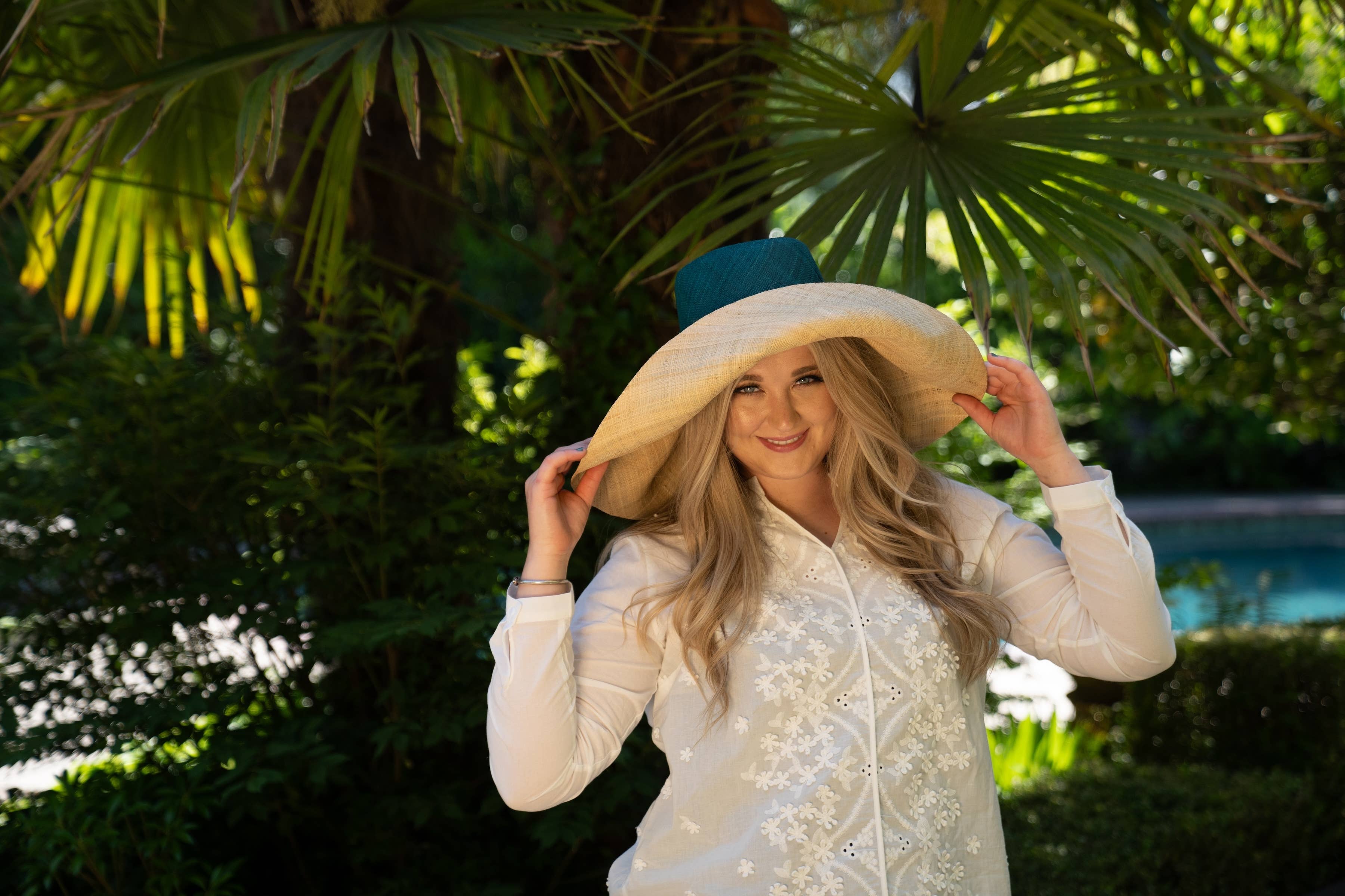 Shebobo – wholesale Straw hat – women's – Monica 5" & 7" Wide Brim Two Tone Packable Straw Sun Hats20