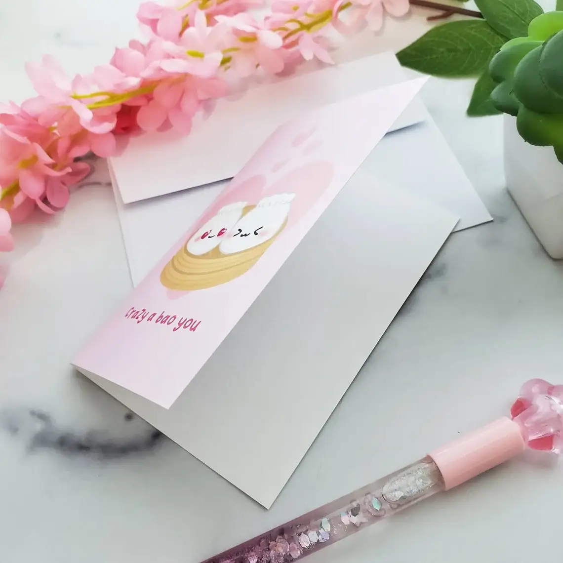 Muijistudio - Wholesale Love Card - Crazy A Bao You Greeting Card, Bao card, cute love card1