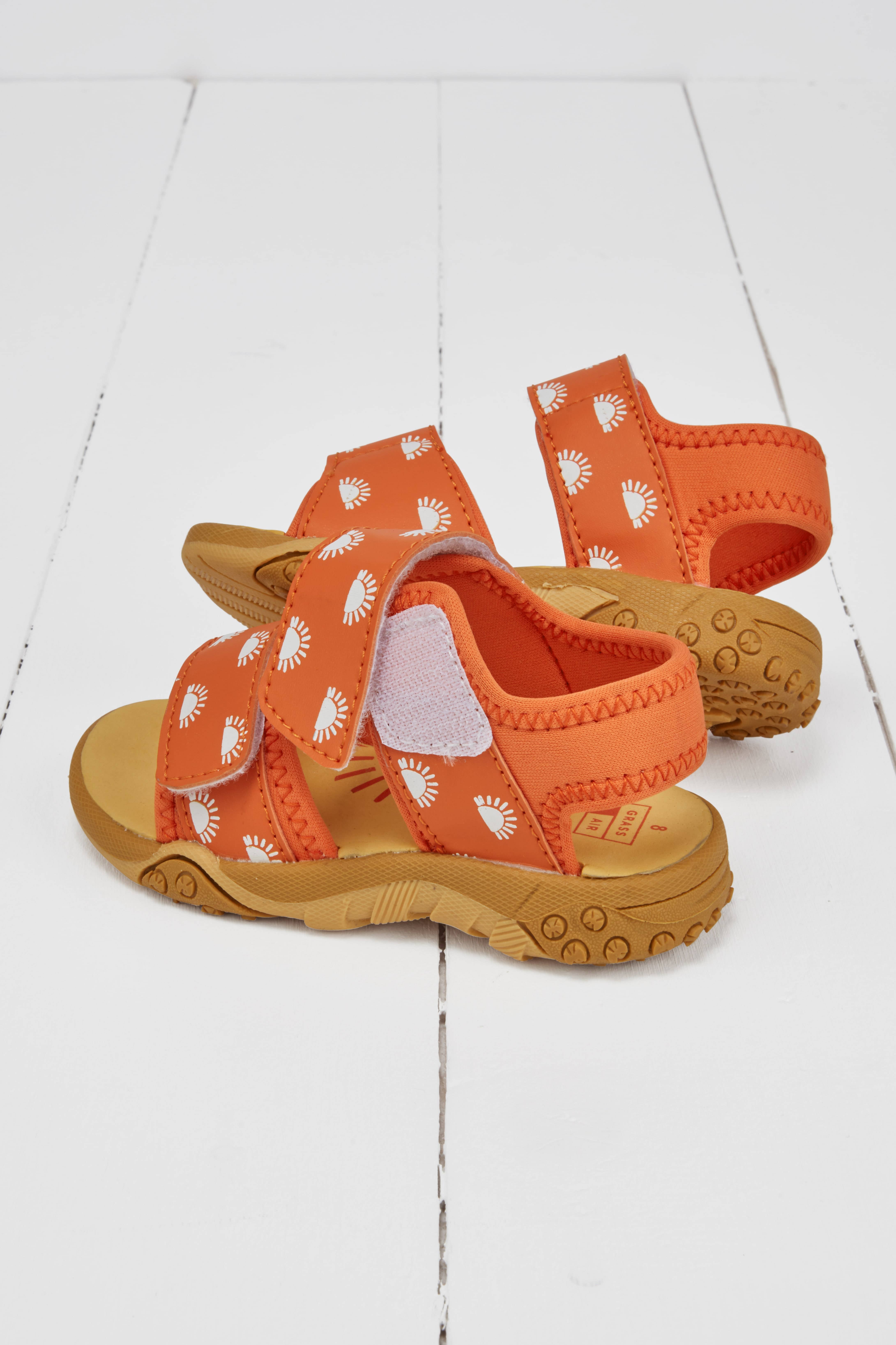Grass & Air - Wholesale Sandals - Kids - Grass & Air Kids Orange Colour-Changing Sandals4