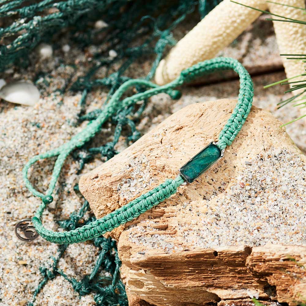4ocean - Vente Bracelet tissé/tressé - Bracelet 4ocean Ghost Net vert - lot de 61
