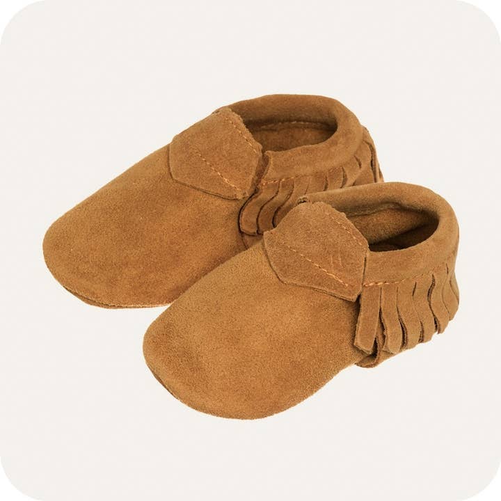 LAIT ET MIEL - Wholesale Moccasins - Kids - Camel Suede Baby Moccasin