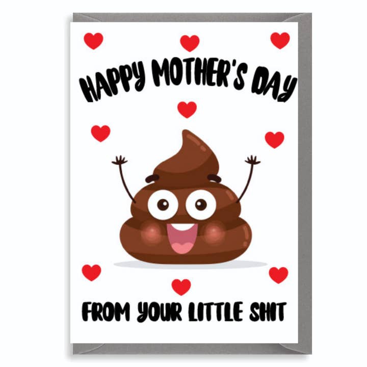 Cheeky Chops Cards & Wanky Candles - Wholesale Mother's Day Card - Cheeky Chops Happy Mother's Day Your Little Shit Card1