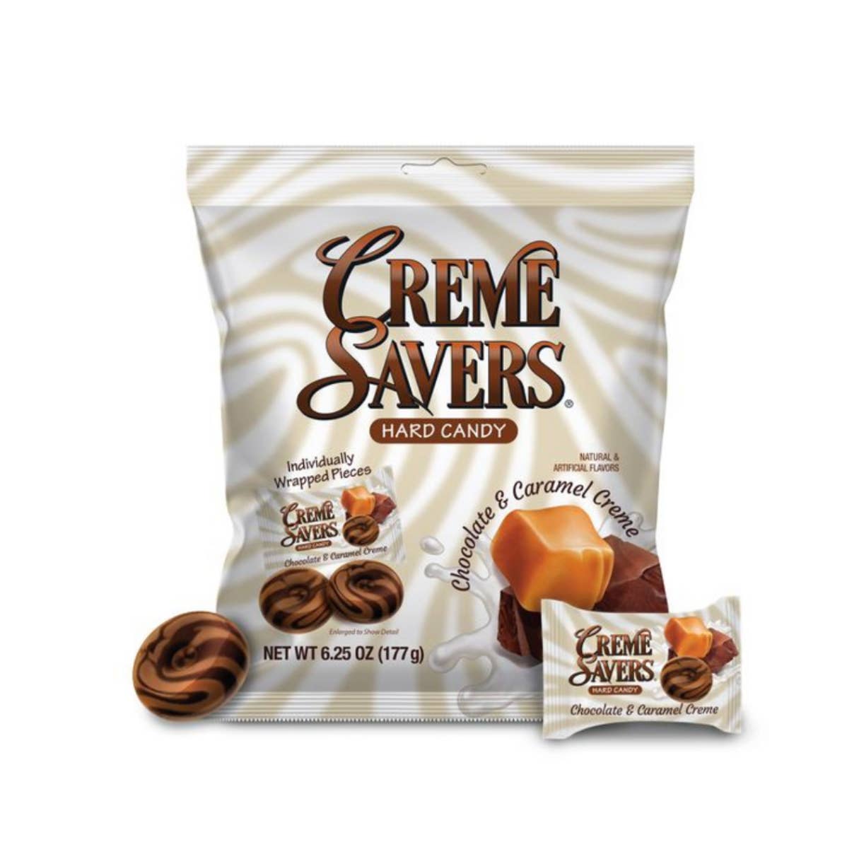 I Got Your Candy – Engroshandel Bolcher – Creme Savers Chokolade og Karamel Creme 177g - 12 stk.
