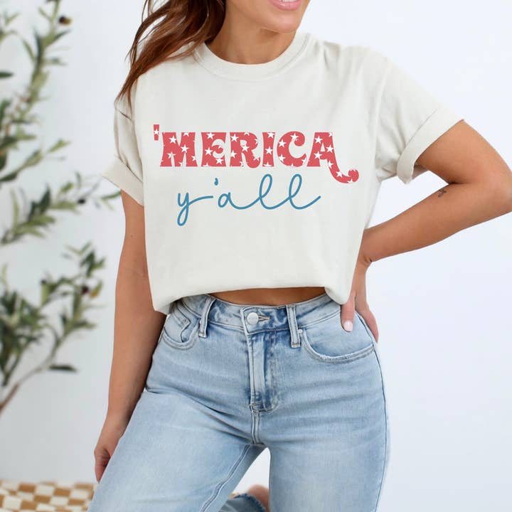 Trendy Tees Wholesale And Boutique - Wholesale T-Shirt (Graphic) - Women's - Merica Yall