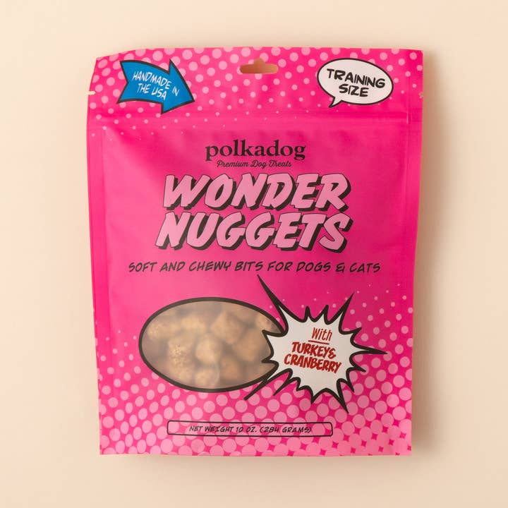 Polkadog Wonder Nuggets Turkey & Cranberry Dog Treats 10oz for wholesale by Pet Palette Distribution
