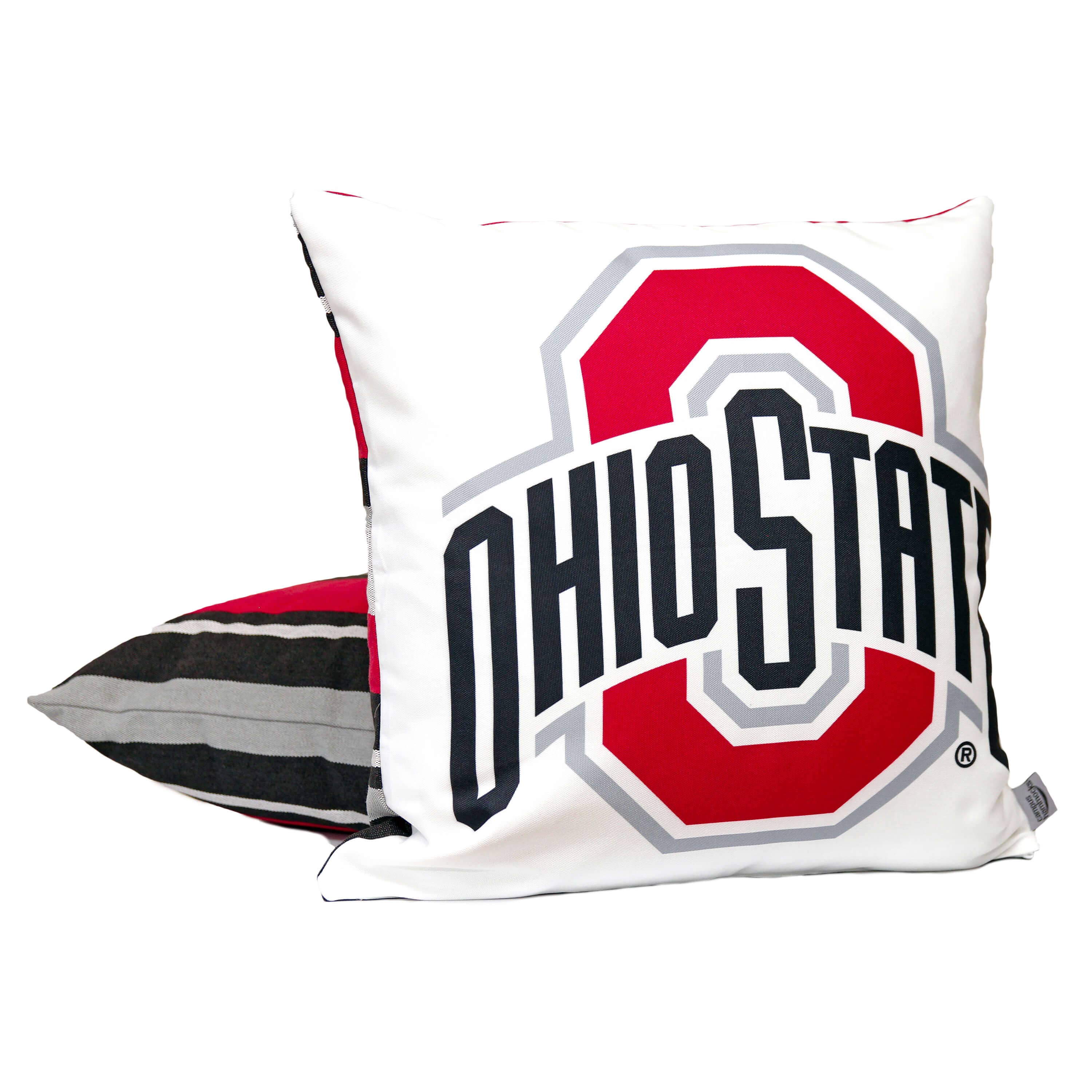 Campus Hammocks - Wholesale Throw/Decorative Pillow - OHIO STATE Buckeyes Logo Pillow Cover- Licensed OSU Decor2