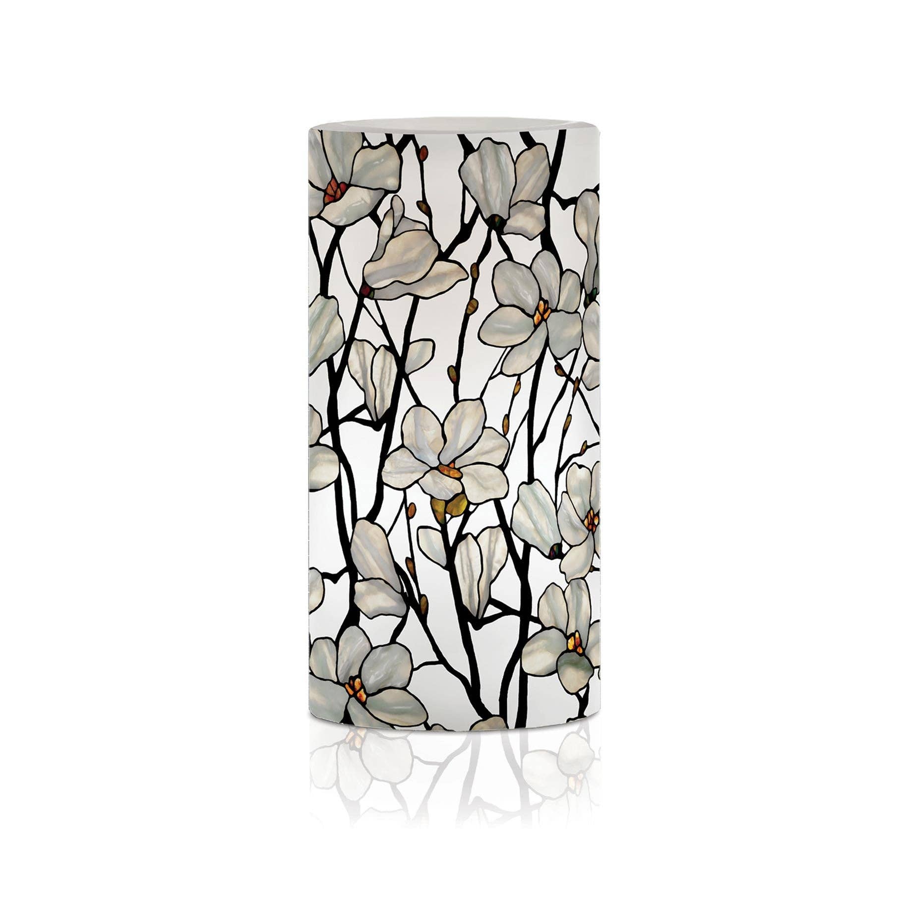 RainCaper - Wholesale Flameless Candle - Tiffany Magnolia 6" LED Candle – Battery Operated, Flickering3