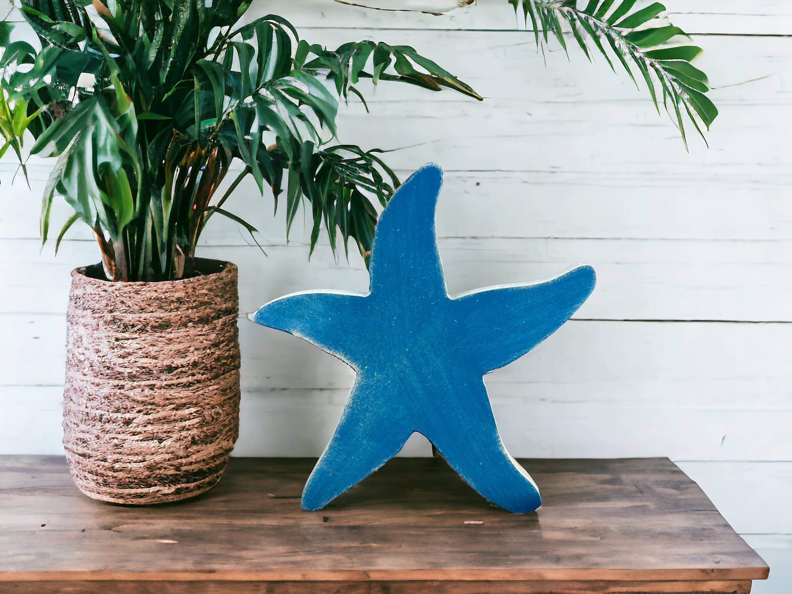 Inkwood Crafters - Wholesale Decorative Tabletop Object - Rustic Wood Starfish - Beach Shelf Sitter3