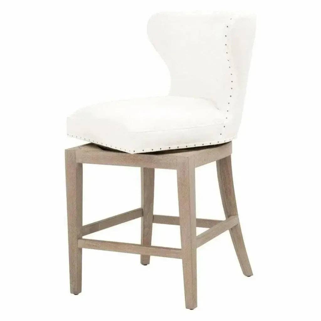 LOOMLAN - Wholesale Stool - Milton Swivel Counter Stool LiveSmart White2