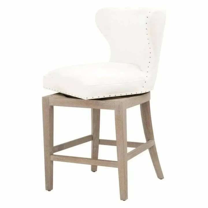 LOOMLAN - Wholesale Stool - Milton Swivel Counter Stool LiveSmart White2