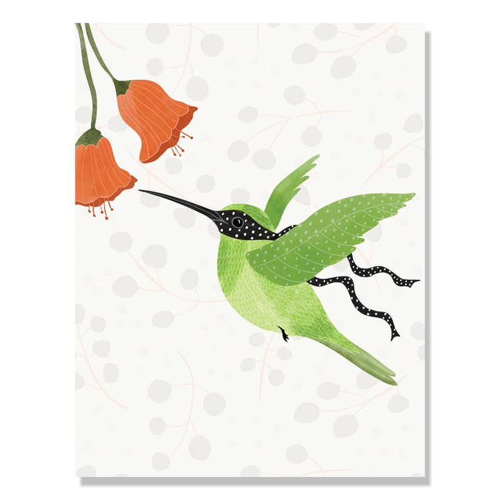 Black Masked Hummingbird for wholesale by Karen Eide Studios